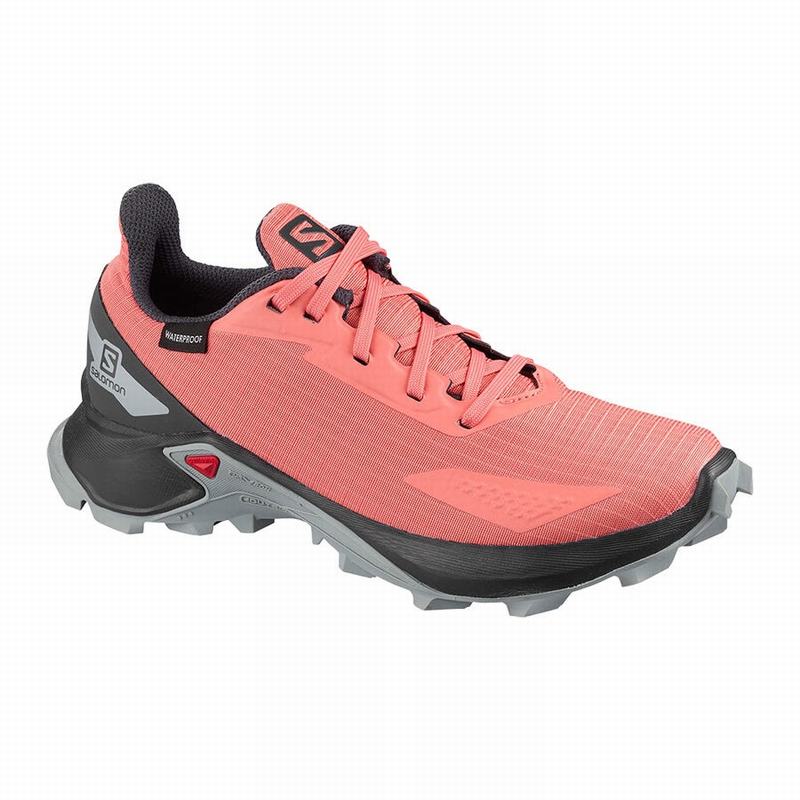 Salomon Singapore Kids Trail Running Shoes - ALPHACROSS BLAST CLIMASALOMON™ WATERPROOF Coral | 50681